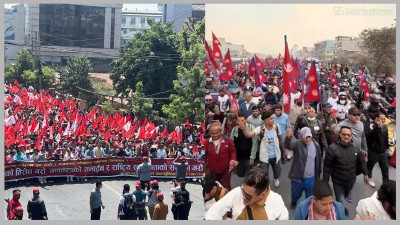  सुरु भयो गणतन्त्रवादी र राजावादीहरुको प्रदर्शन 