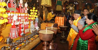  बुद्ध जयन्तीका अवसरमा राष्ट्रपतिद्वारा दीप प्रज्वलन 