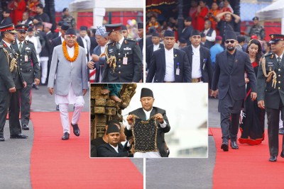  राष्ट्रपति र प्रधानमन्त्रीको उपस्थितिमा रातो मच्छिन्द्रनाथको भोटो देखाइयो 
