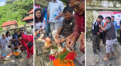  सम्पदा क्षेत्रमा मौलिक शैली : गौरीघाटदेखि गुह्येश्वरी सडकखण्डमा ढुङ्गा छाप्न सुरु 