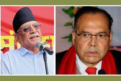  अन्ततः झलनाथ खनाल पनि लुरुलुरु एकता सभामा पुगे,प्रचण्डले के भनेर फकाए ? 