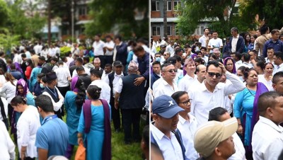  सरकारको आश्वासनपछि करार कर्मचारीको आन्दोलन रोकियो 