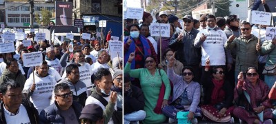  खोला किनारबाट थप २० मिटर छाड्नुपर्ने मापदण्डविरुद्ध माइतीघरमा प्रदर्शन 