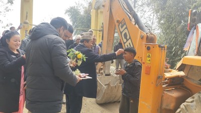  भोजपुरको दूधकोसी-चुहार-फलामढुंगा-घोडेटार सडक कालोपत्र सुरु  