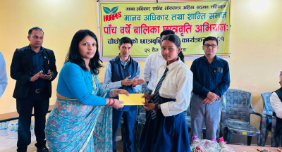  मोरङका ३३ बालिकालाई चौथो वर्षको छात्रवृत्ति प्रदान 