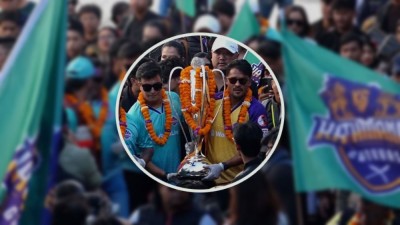  बसन्तपुरमा एनपीएलको ट्रफी प्रदर्शन 