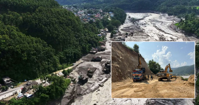  गल्छी-स्याफ्रुबेँसी सडकखण्ड धमाधम मर्मत, दसैँसम्म सञ्चालनको तयारी 