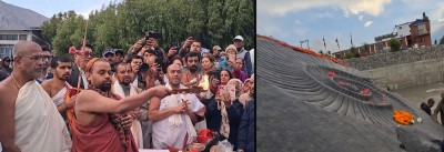  जगत्गुरु शङ्कराचार्यद्वारा कालीगण्डकी तटमा २२ फिटे शालिग्राम प्रतिमाको अनावरण 