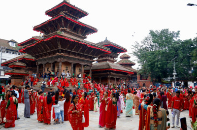  भोटेकोशी बाढीको शोक : यस वर्षको तीजमा भक्तजनको सङ्ख्या घट्यो 